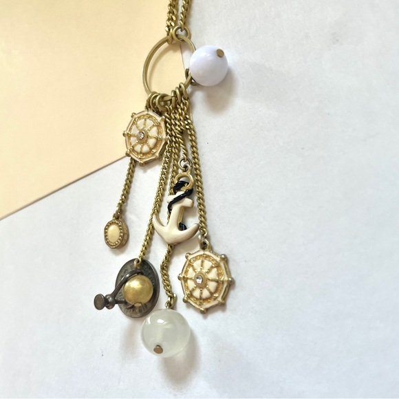 🍭 3/$20 urban outfitters nautical charm gold necklace - Picture 7 of 13